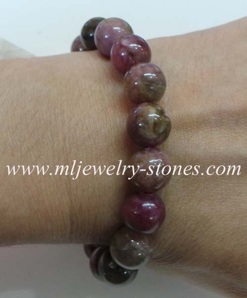 สร้อยข้อมือหินทัวร์มาลีน(Tourmaline) 12 มิล 5