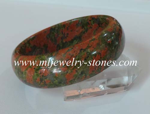 กำไลหินยูนาไคท์(Unakite) 2