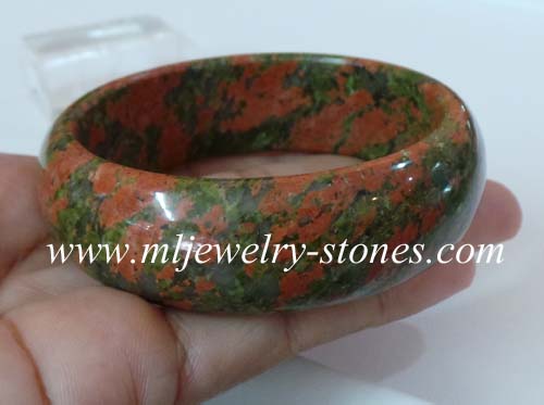 กำไลหินยูนาไคท์(Unakite) 3