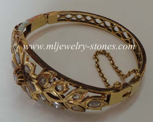 กำไลเพชรซีกโบราณ(เฆอรังอินตัน)อายุร้อยกว่าปี ขนาดใหญ่มาก สภาพสวยสมบูรณ์สุดๆ 8