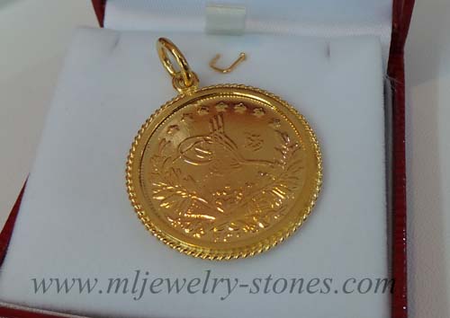 จี้เหรียญโบราณทองคำแท้ทำทอง