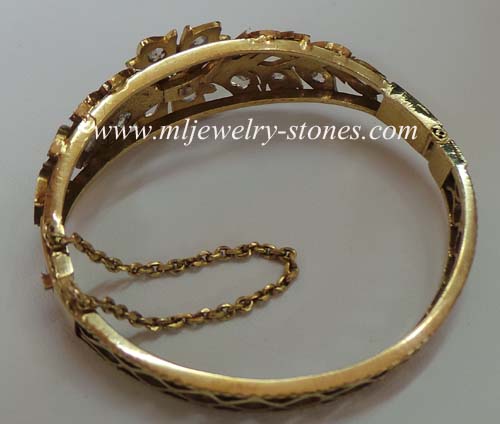 กำไลเพชรซีกโบราณ(เฆอรังอินตัน)อายุร้อยกว่าปี ขนาดใหญ่มาก สภาพสวยสมบูรณ์สุดๆ 4