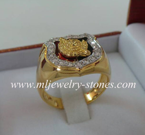 แหวนตราโล่ห์ตำรวจล้อมเพชรแท้(งานลูกค้าสั่งทำ) 3