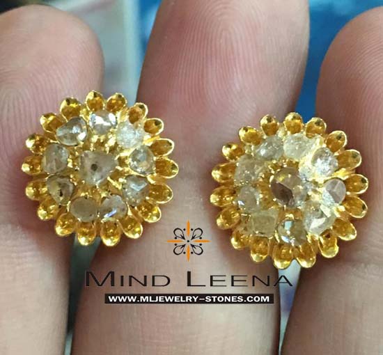 ต่างหูเพชรซีกโบราณ(ซุมบังอินตัน)peranakan nyonya jewelry