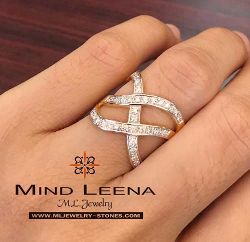 แหวนเพชรแท้เบลเยี่ยมน้ำหนักรวม 0.55 cts.(งานมือสองราคาพิเศษ)