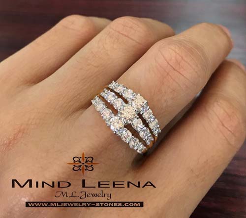 แหวนเพชรแท้เบลเยี่ยมน้ำหนักรวม 1.50 cts (งานมือสองราคาพิเศษ)