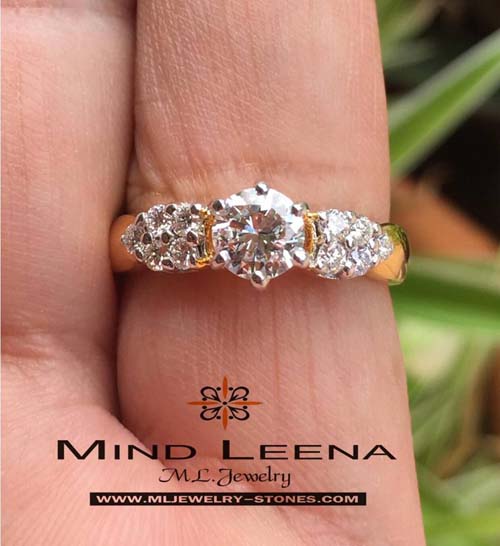 แหวนเพชรแท้เบลเยี่ยม เม็ดกลาง 0.50 cts.