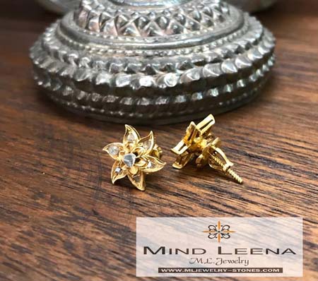 ต่างหูเพชรซีกโบราณ peranakan nyonya jewelry