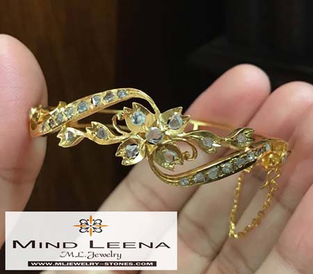 กำไลเพชรซีกโบราณ น้ำหนักรวม 10.1 กรัม