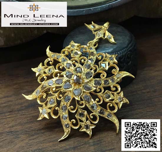 จี้/เข็มกลัดเพชรซีก บินตังเพชรซีก