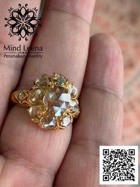 แหวนเพชรเหลี่ยม RoseCut Diamond