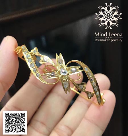 กำไลเพชรซีกโบราณ peranakan nyonya jewelry