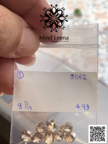 เพชรแท้เหลี่ยมลูกโลก RoseCut Diamond น้ำหนักรวม 4.93 cts.