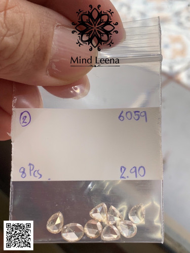 เพชรแท้เหลี่ยมลูกโลก RoseCut Diamond น้ำหนักรวม 2.90 cts.