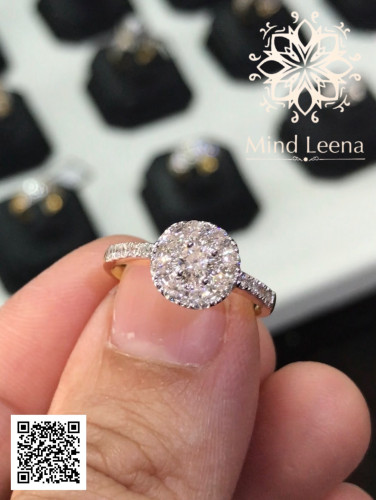 แหวนเพชรแท้เบลเยี่ยมน้ำหนักรวม 0.50 cts.