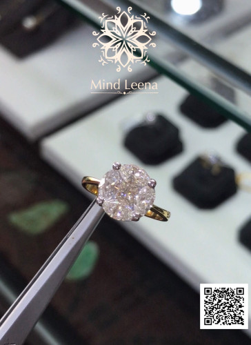 แหวนเพชรแท้เบลเยี่ยมน้ำหนักรวม 1.34 cts.