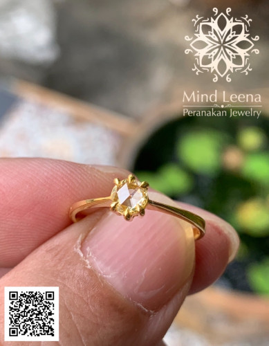 แหวนเพชร Rose cut Diamond เม็ดเดียว