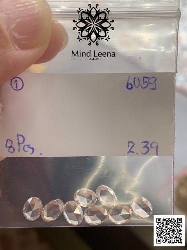 เพชรแท้เหลี่ยมลูกโลก RoseCut Diamond น้ำหนักรวม 2.39 cts.