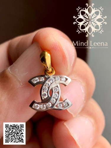 จี้เพชรแท้ เพชรเบลเยี่ยมน้ำหนักรวม 0.28 cts.