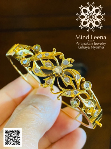 กำไลเพชรซีกโบราณ peranakan nyonya jewelry