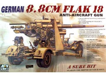 German 88 mm Gun Flak18 AA Gun 1/35 AFV Club