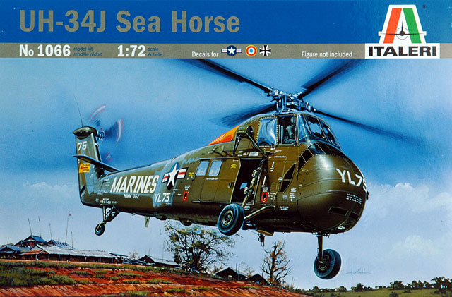 UH-34J Sea Horse1/72 Italeri พร้อมรูปลอก Siam Scale และหัวแปลงเรซิ่น