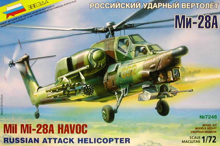 MIL MI-28 Combat Helicopter 1/72 Zvezda