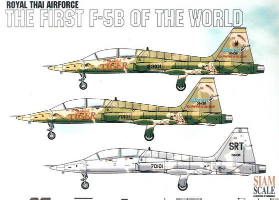 F-5B \quot;The Oldest Tiger\quot;  RTAF 1/48 Decal