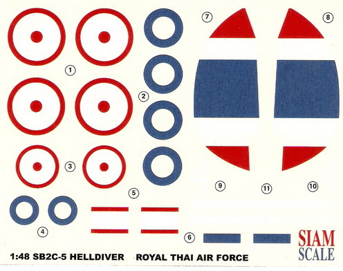 SB2C-5 Helldiver RTAF 1/48 Decal 1