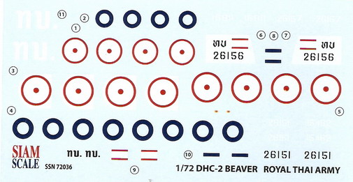 DHC-2 Beaver RTA 1/72 Decal 1
