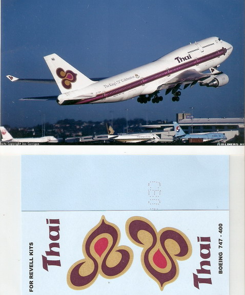 Boeing 747-400 Thai 1/144 Decal for Revell