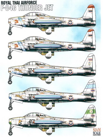 F-84G Thunderjet RTAF 1/72 Decal