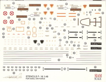 F-16C/D Fighting Falcon Israeli Air Force 1/48 Decal 1
