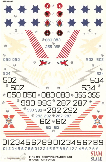 F-16C/D Fighting Falcon Israeli Air Force 1/48 Decal 2