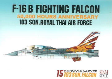 F-16B Royal Thai Air Force 50,000 Hrs. 1/48 Decal