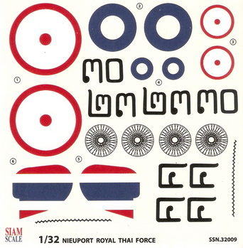 Nieuport 1/32 Royal Thai Air Force 1/32 Decal 1