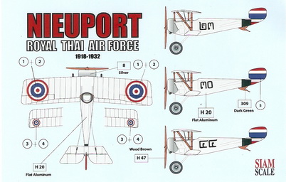 Nieuport 1/32 Royal Thai Air Force 1/32 Decal