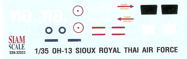 OH-13 Sioux RTAF 1/35 Decal 1