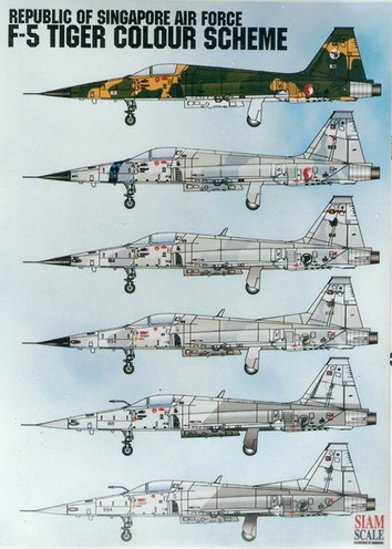 F-5S,RF-5S/F-5F Rebublic of Singapore Air Force 1/32 Decal