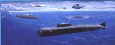 H.M.S. Trafalgar vs Soviet Oscar SSGN 1/700 Dragon 1