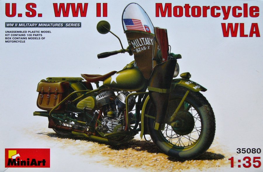 U.S. WWII Motorcycle WLA 1/35 Miniart