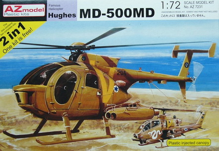 Hughes MD-500MD (5 decal versions) 2-in-1 1/72 AZ Model