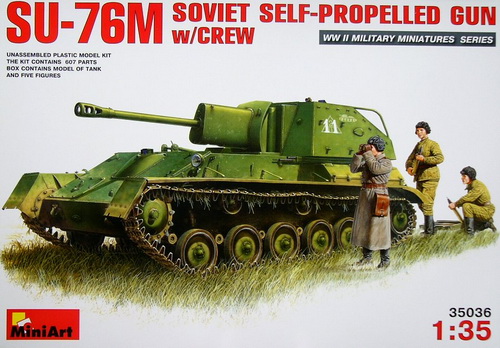 SU-76M Soviet Self-Propelled Gun w/ crew 1/35 MiniArt