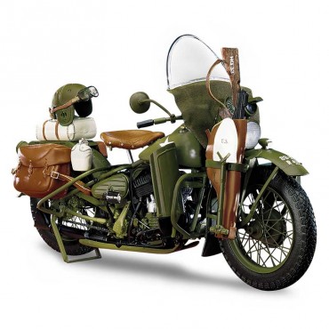 1942 Harley-Davidson® WLA Military Motorcycle 1/10 Franklin Mint