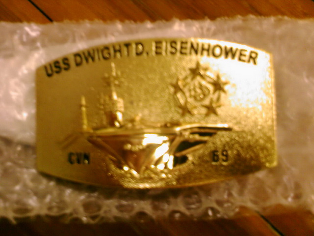 หัวเข็มขัดหัวชุบ เรือ USS DWIGHTD.EISENHOWER CVN-69
