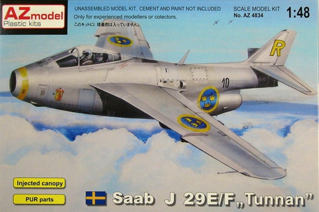 SAAB J-29F Tunnan (Sweden) 1/48 AZ Model