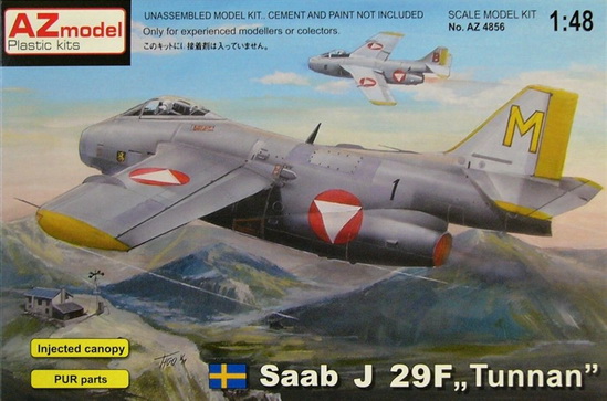 SAAB J-29F Tunnan (Austria) 1/48 AZ Model