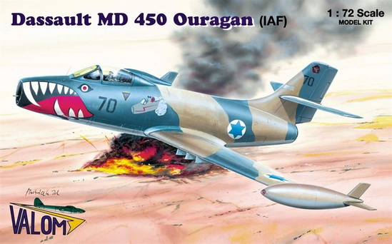 Dassault MD 450 Ouragan (IAF) 1/72 Valom