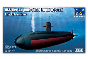 USS Los Angeles Class Flight II (VLS) Attack submarine 1/350 Riich Model