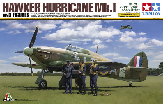 Hawker Hurricane Mk.I with 3 figures 1/48 Tamiya